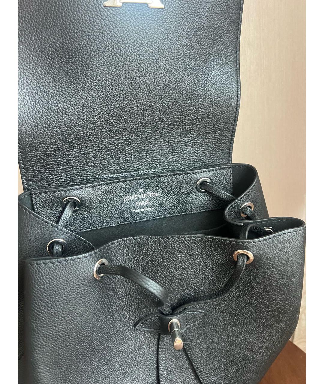 LOUIS VUITTON Черный кожаный рюкзак, фото 3