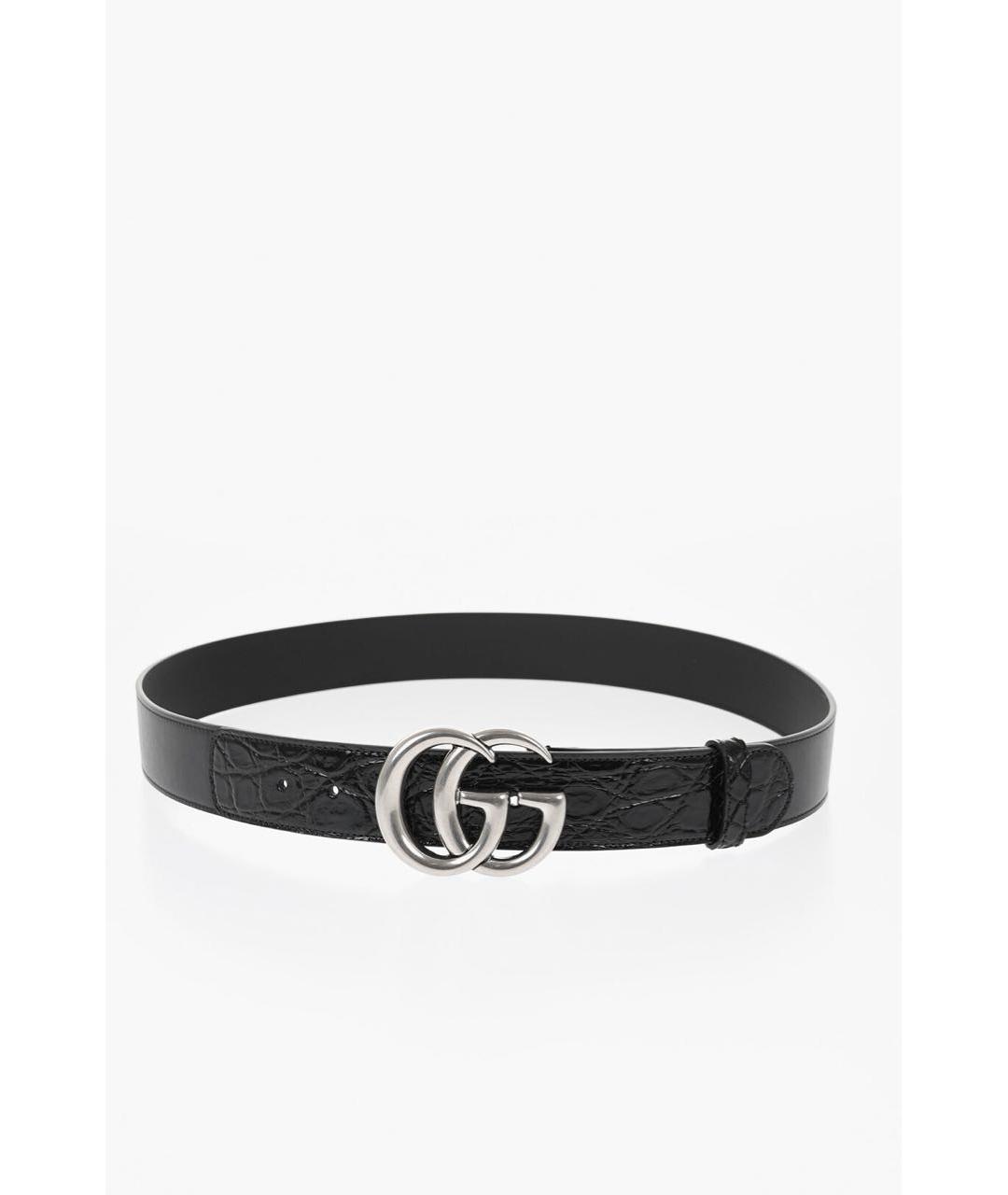 GUCCI Черный кожаный ремень, фото 9