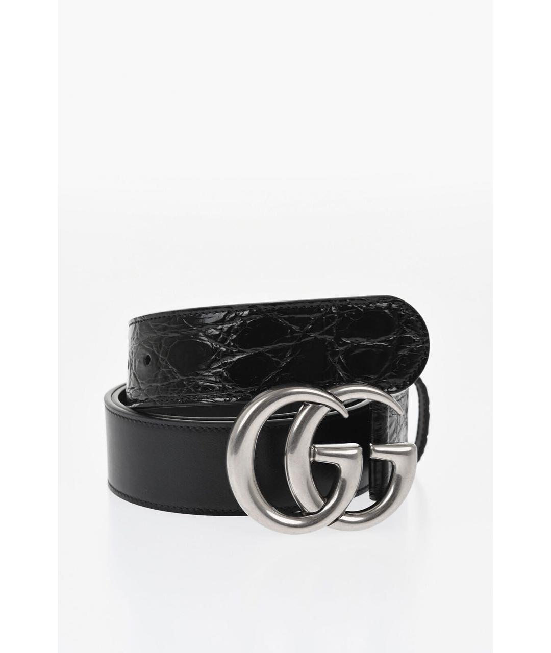 GUCCI Черный кожаный ремень, фото 2