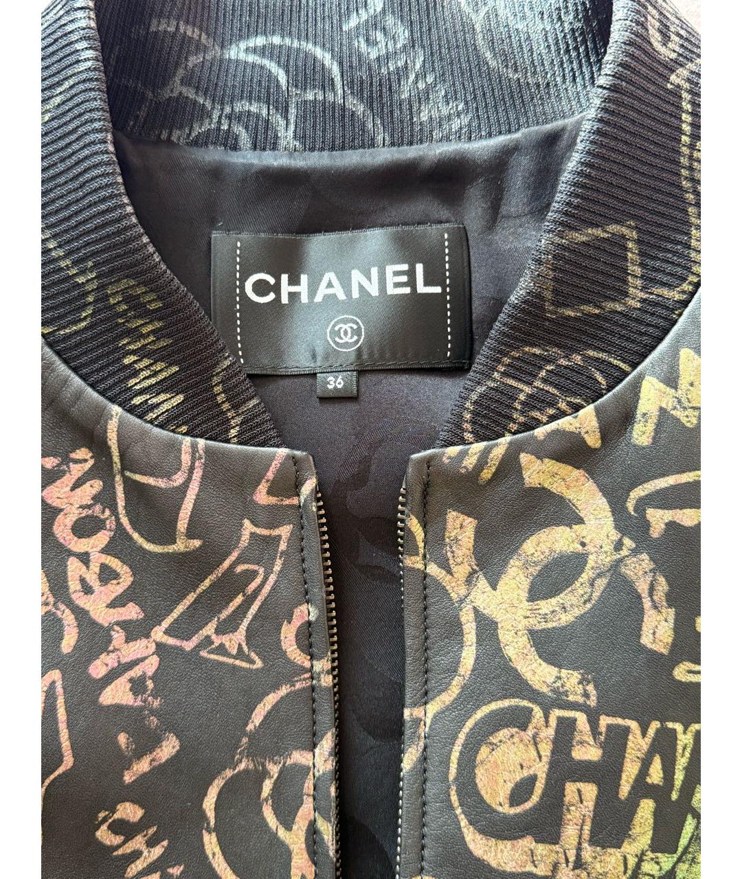 CHANEL Черная кожаная куртка, фото 3