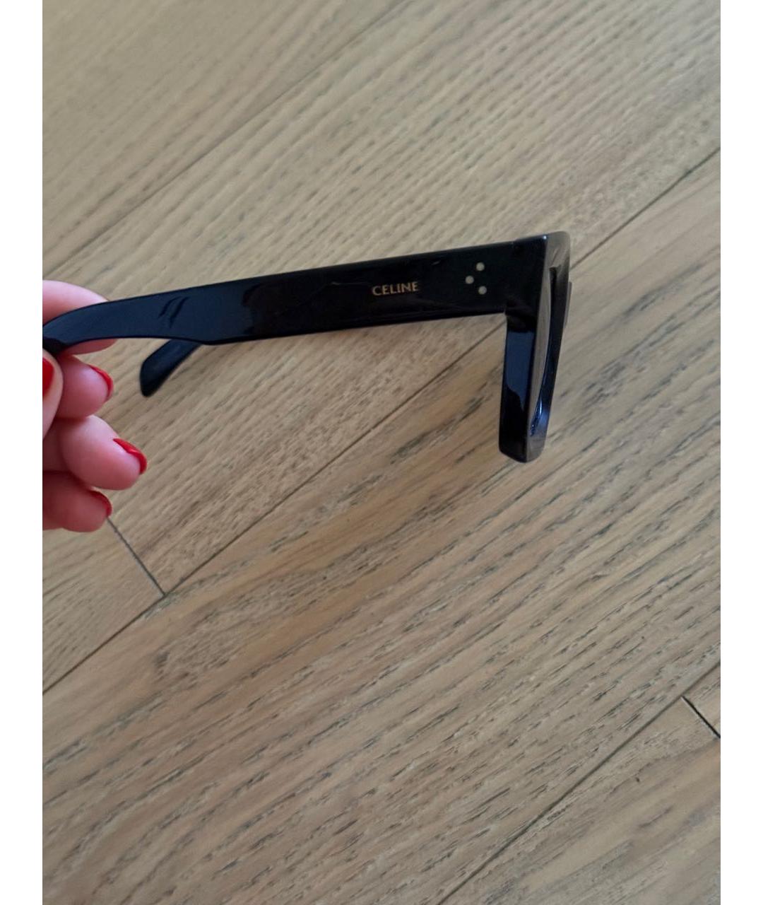 CELINE Черные пластиковые солнцезащитные очки, фото 2