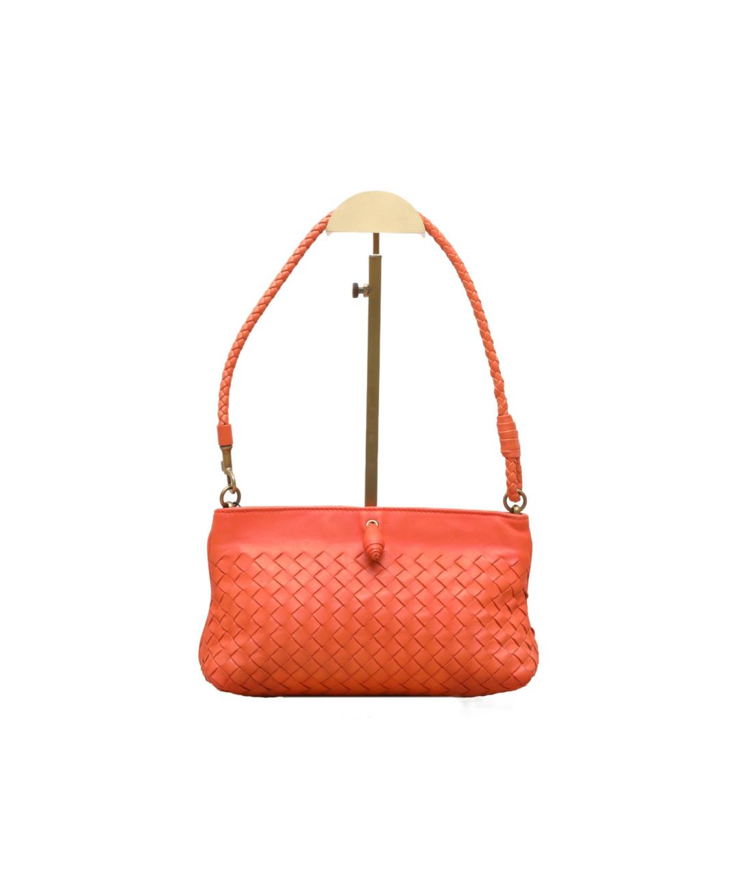 BOTTEGA VENETA Оранжевая кожаная сумка через плечо, фото 1