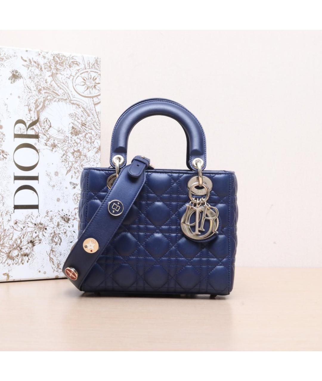 CHRISTIAN DIOR Синяя сумка через плечо, фото 2