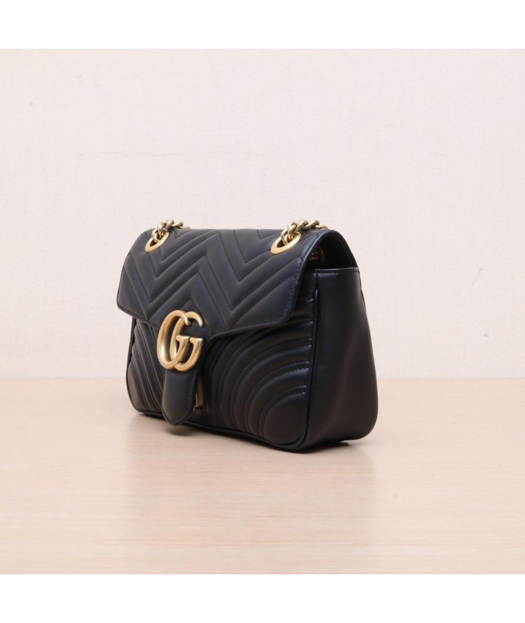 GUCCI Черная кожаная сумка через плечо, фото 4
