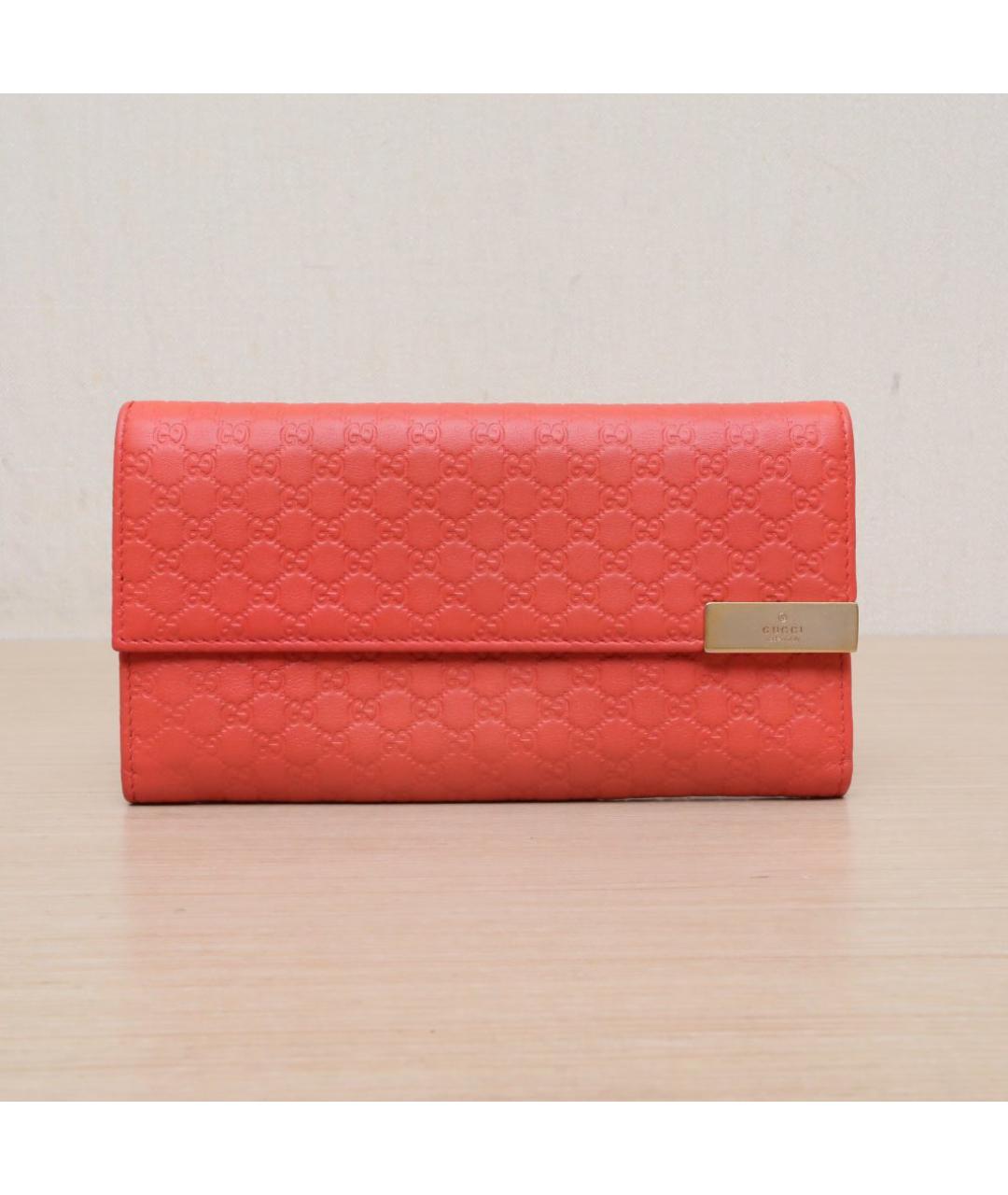 GUCCI Оранжевый кожаный кошелек, фото 3