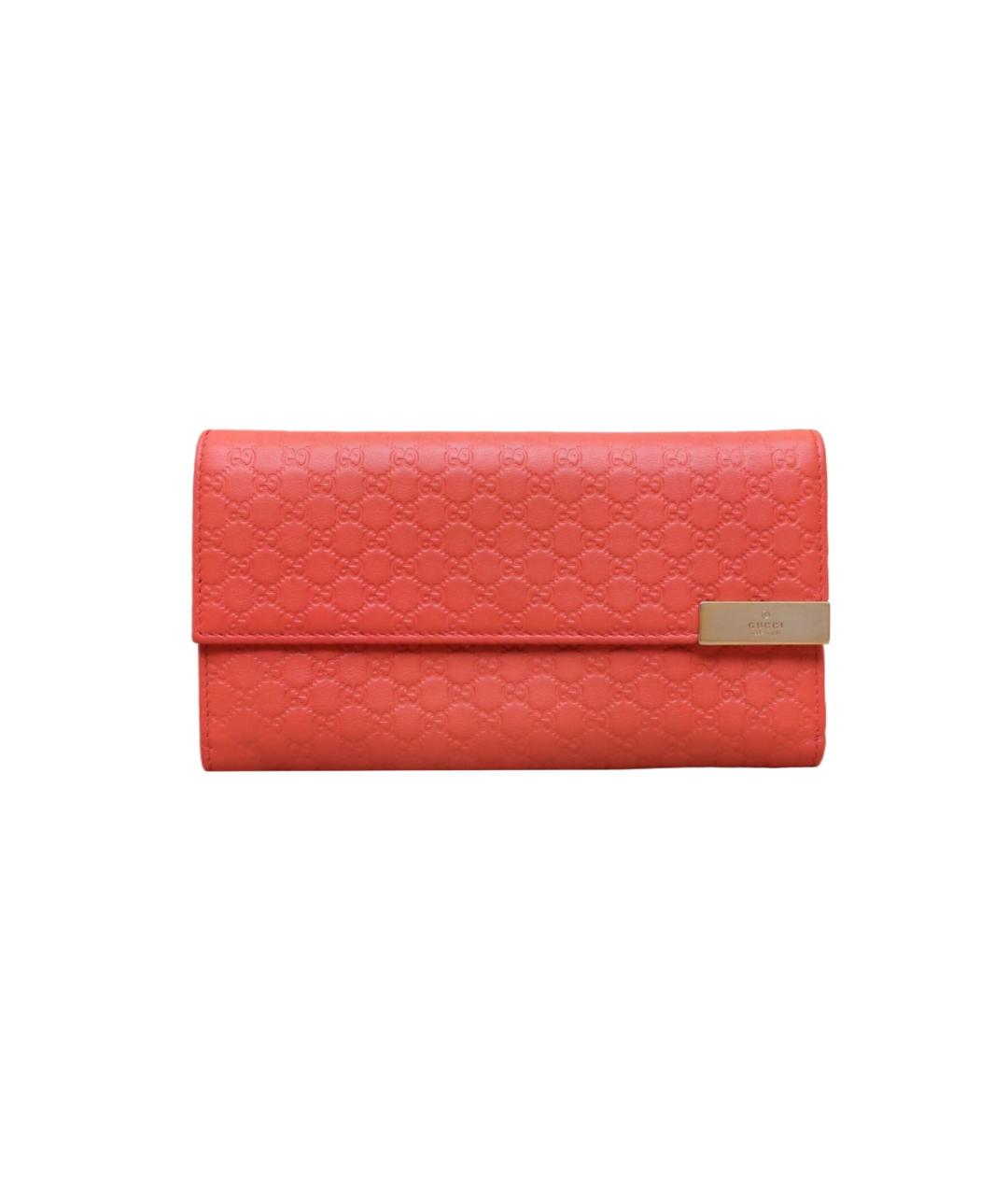 GUCCI Оранжевый кожаный кошелек, фото 1