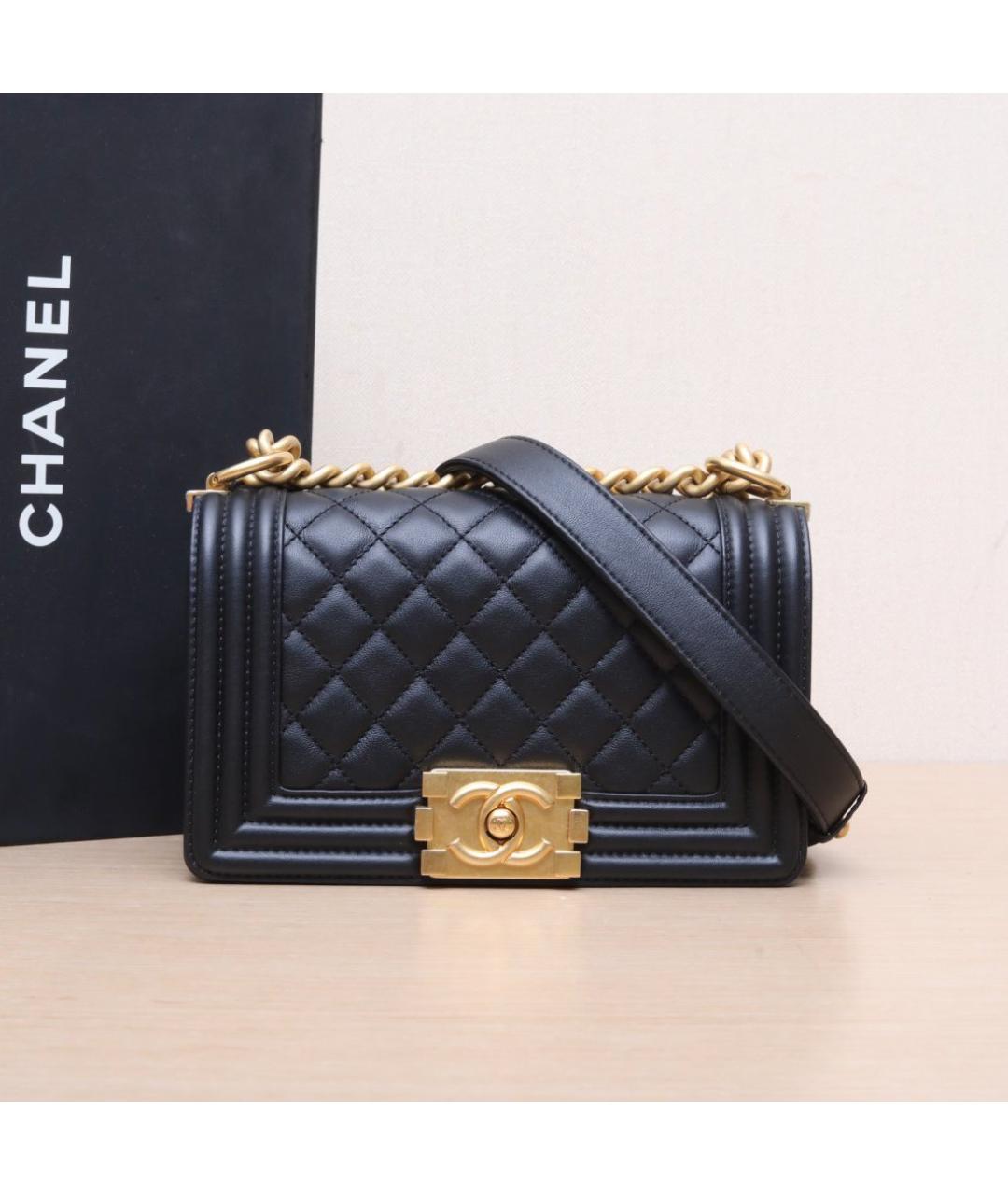 CHANEL Черная кожаная сумка через плечо, фото 2
