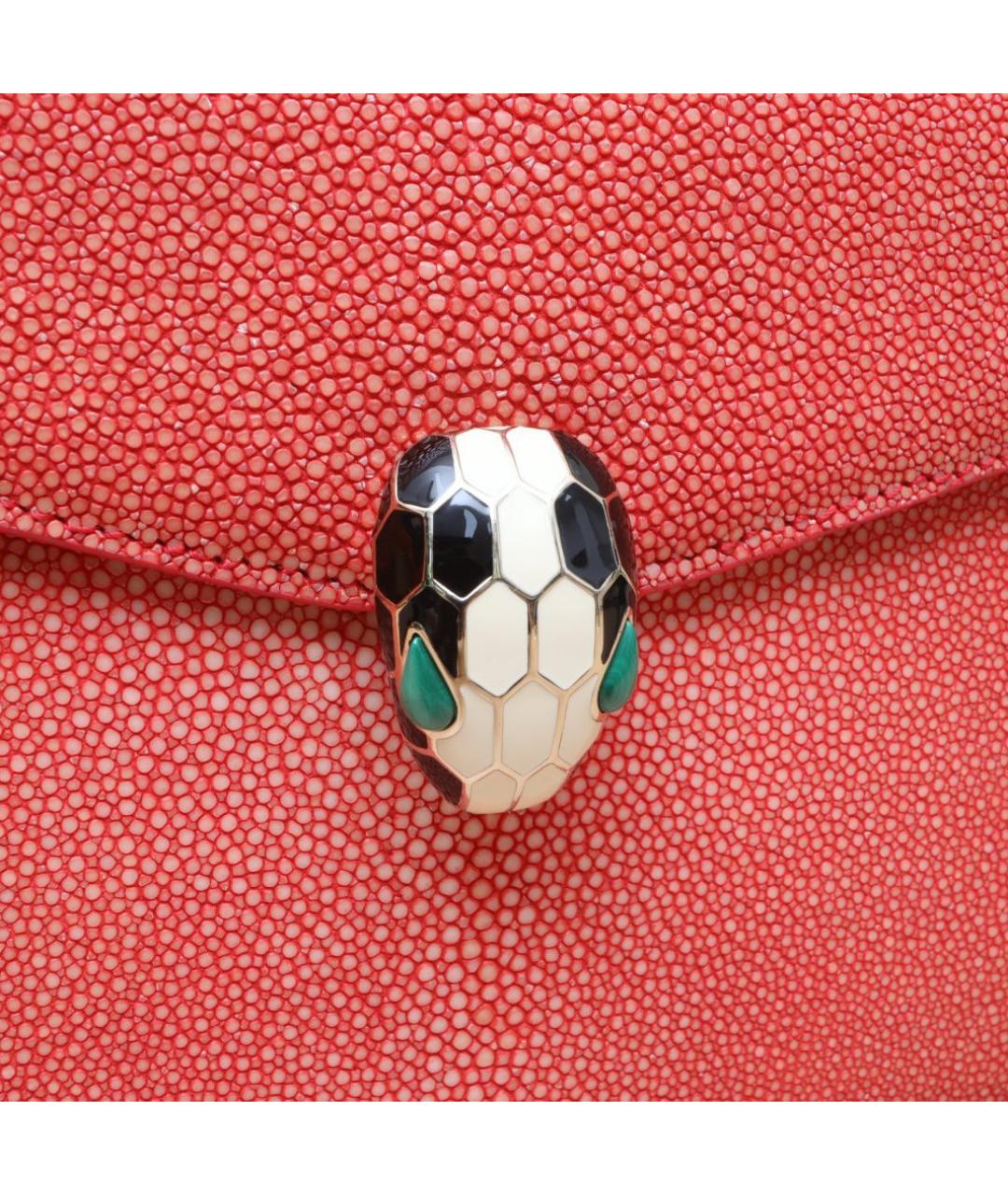 BVLGARI Красная кожаная сумка через плечо, фото 7