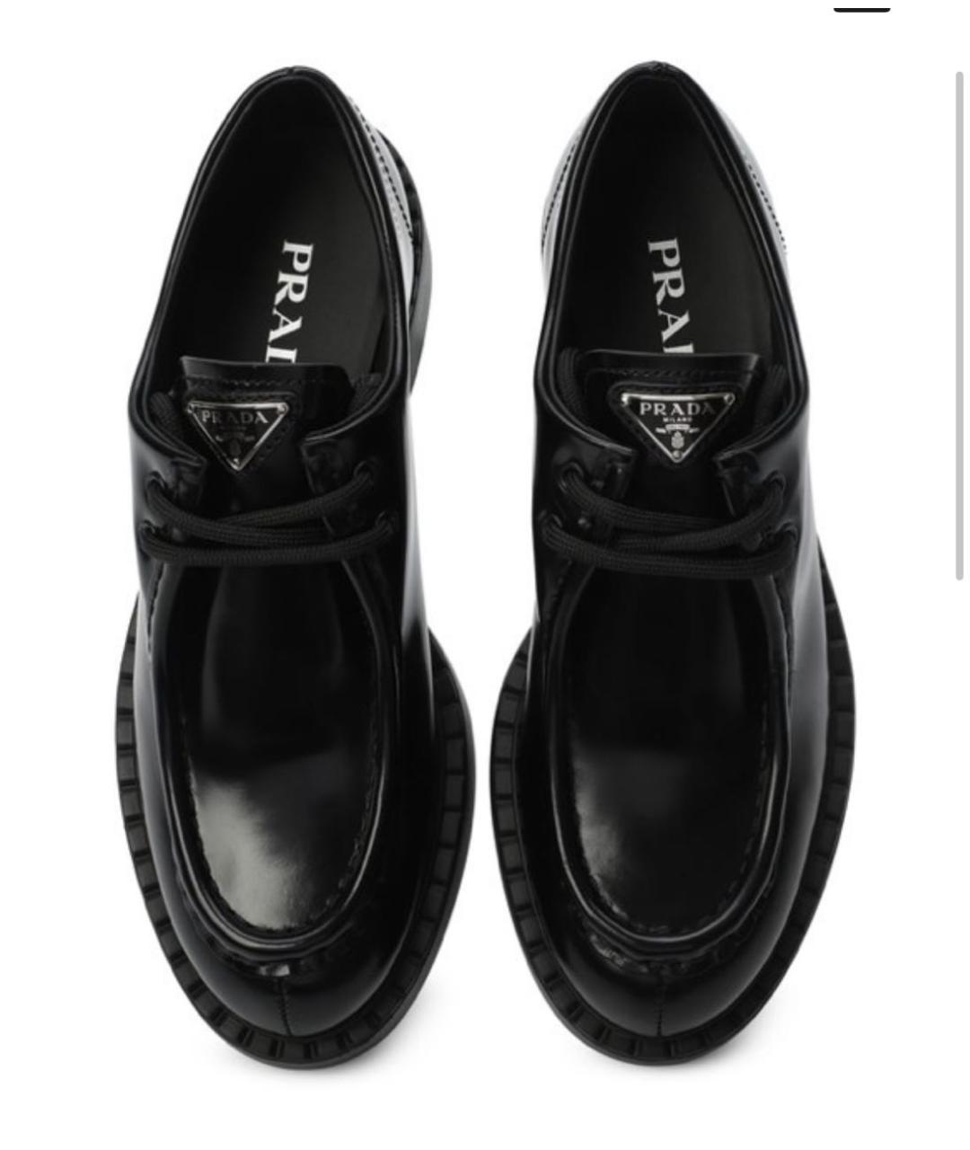 PRADA Черные кожаные лоферы, фото 2