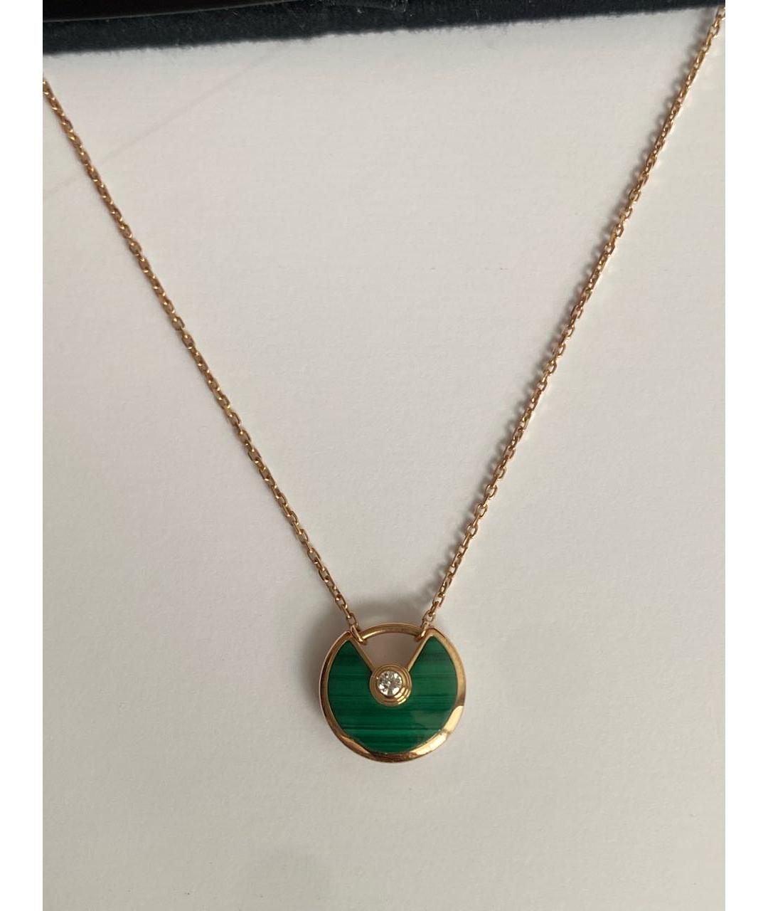 CARTIER Зеленые колье из розового золота, фото 5