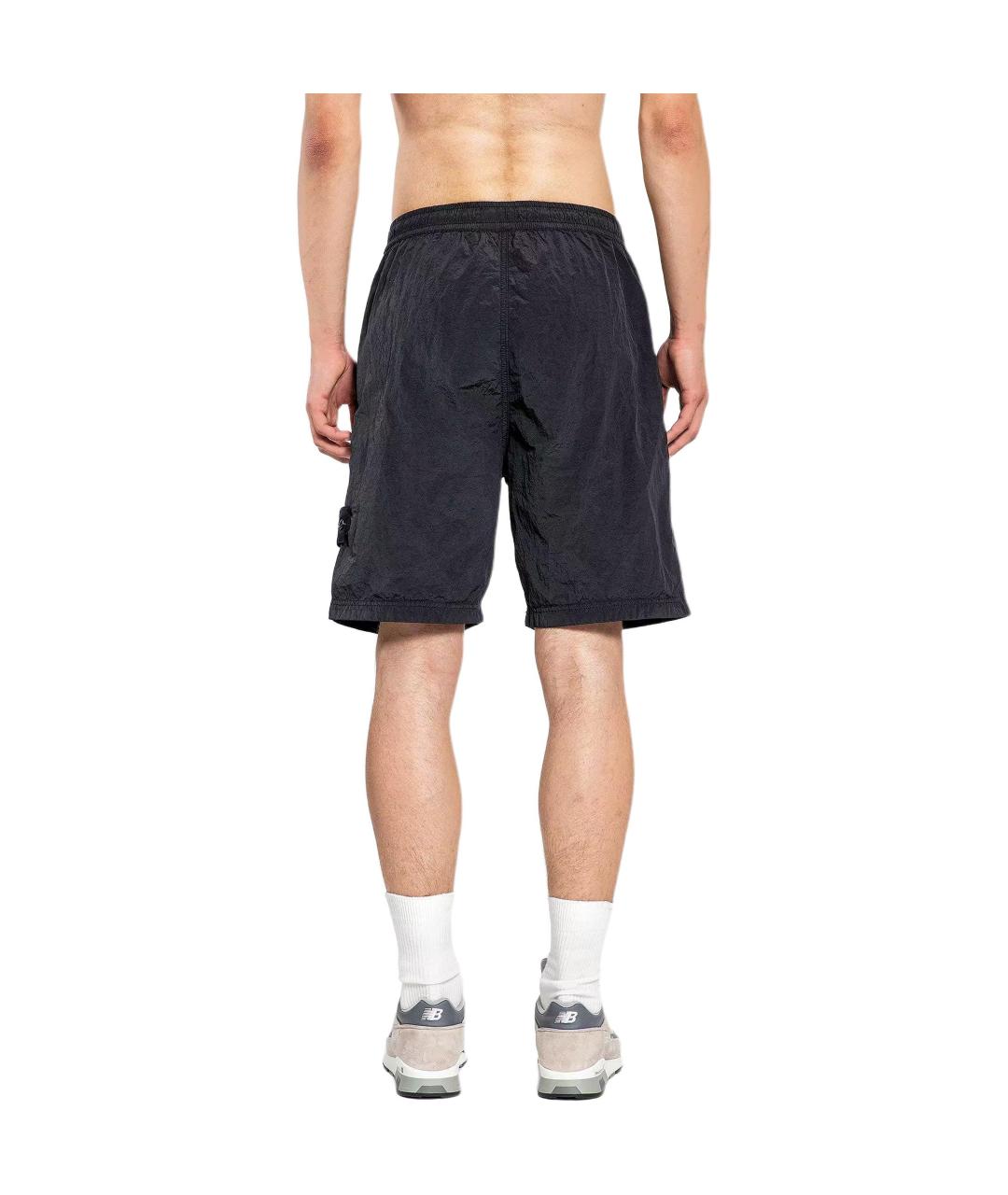 STONE ISLAND Черные шорты, фото 5