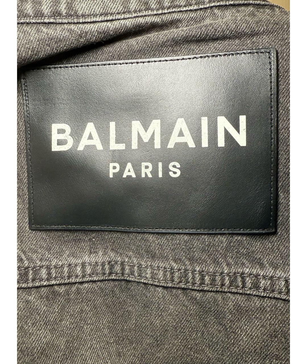 BALMAIN Серая деним куртка, фото 5