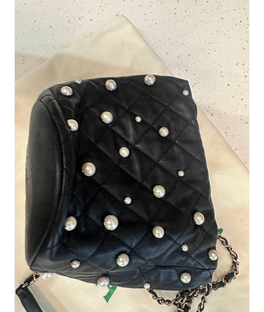 CHANEL Черная кожаная сумка через плечо, фото 4