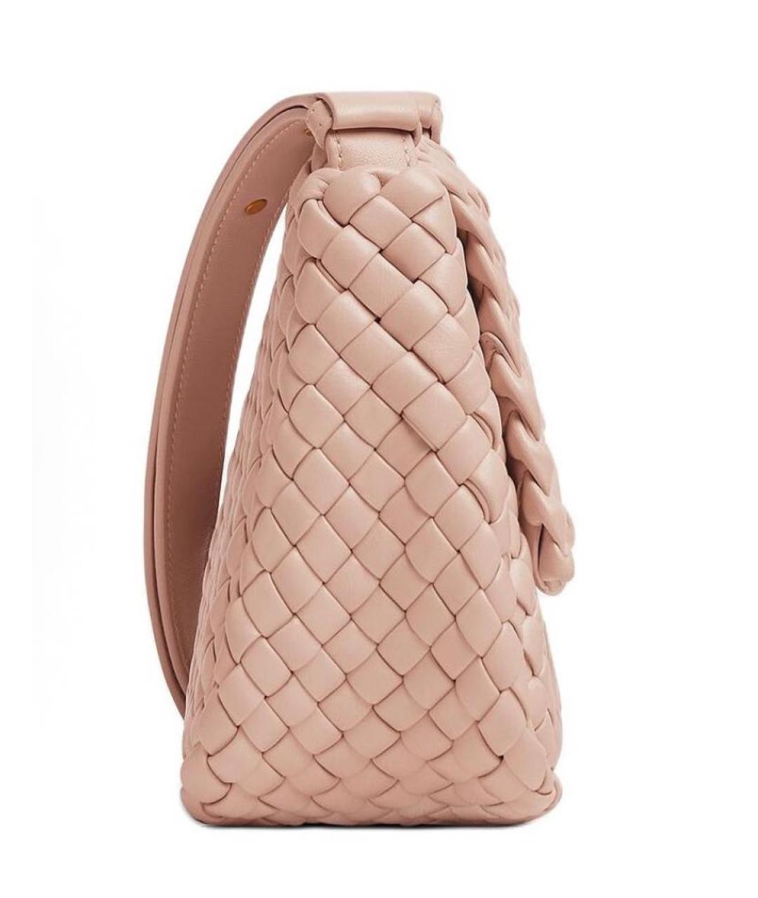 BOTTEGA VENETA Розовая кожаная сумка через плечо, фото 2