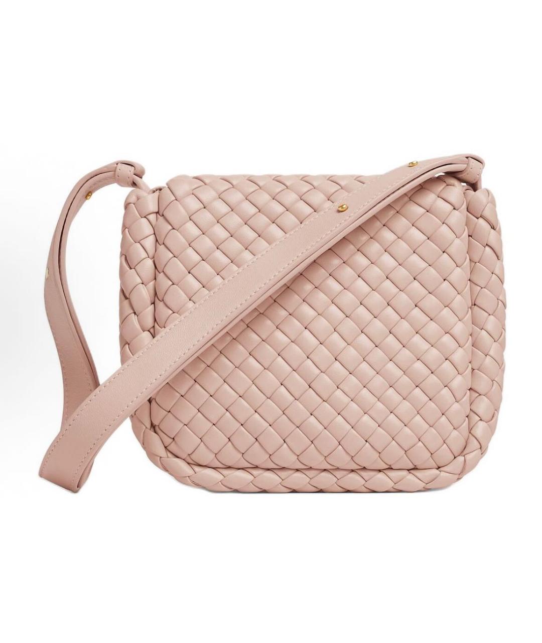 BOTTEGA VENETA Розовая кожаная сумка через плечо, фото 3
