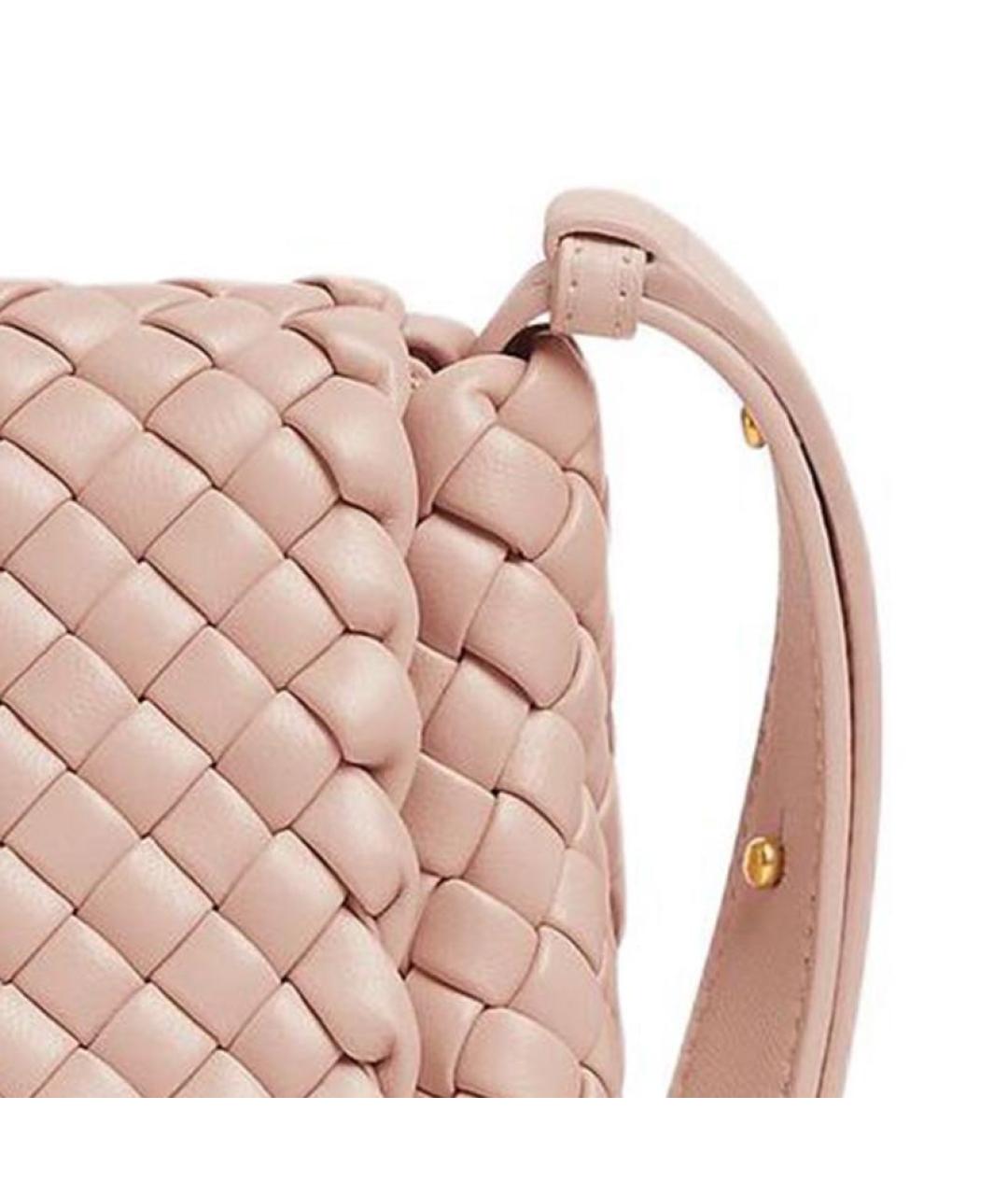 BOTTEGA VENETA Розовая кожаная сумка через плечо, фото 5