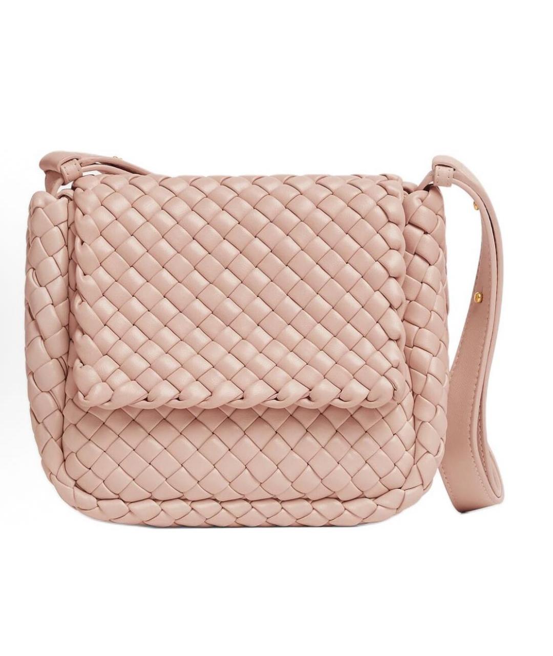 BOTTEGA VENETA Розовая кожаная сумка через плечо, фото 6