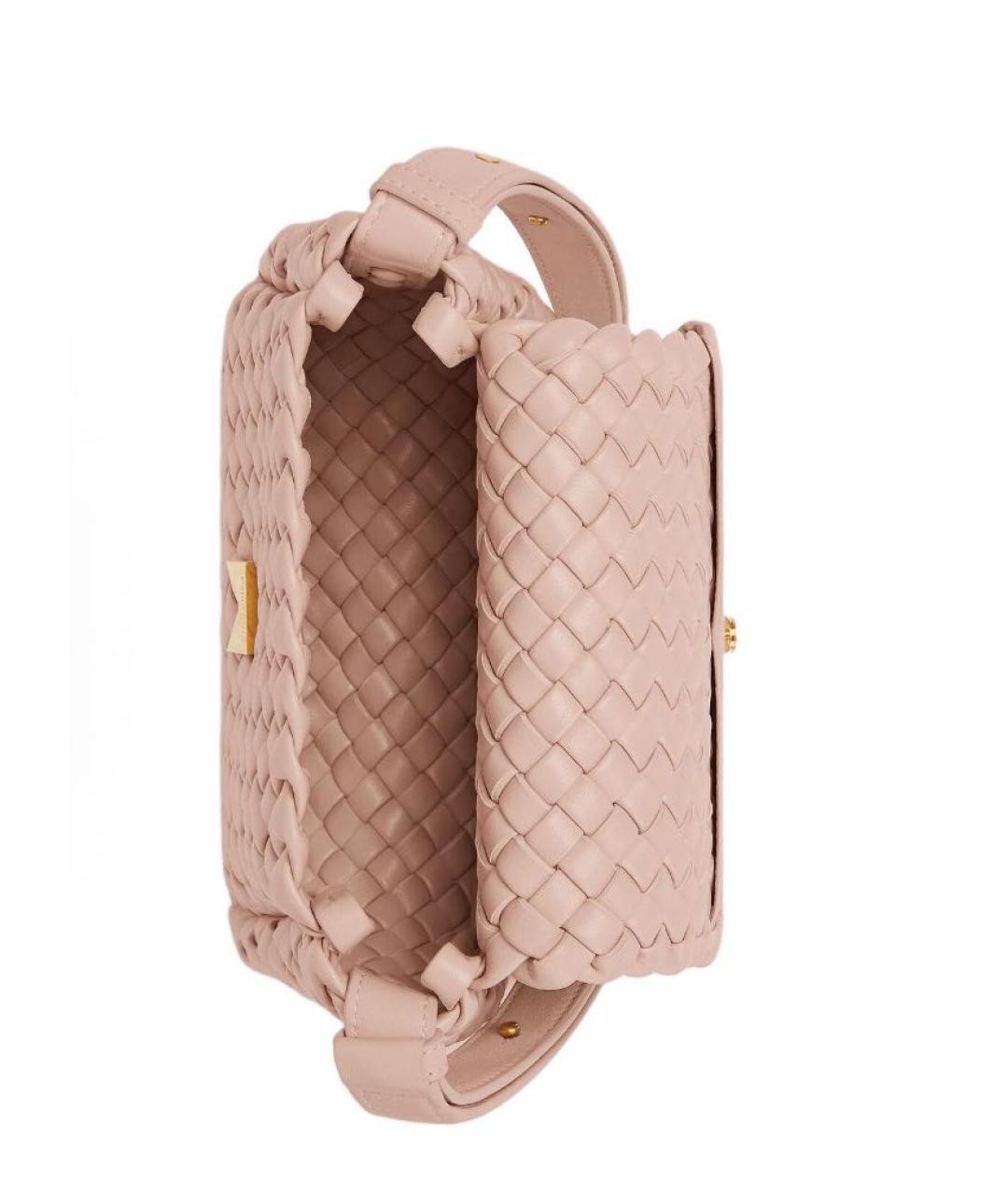 BOTTEGA VENETA Розовая кожаная сумка через плечо, фото 4