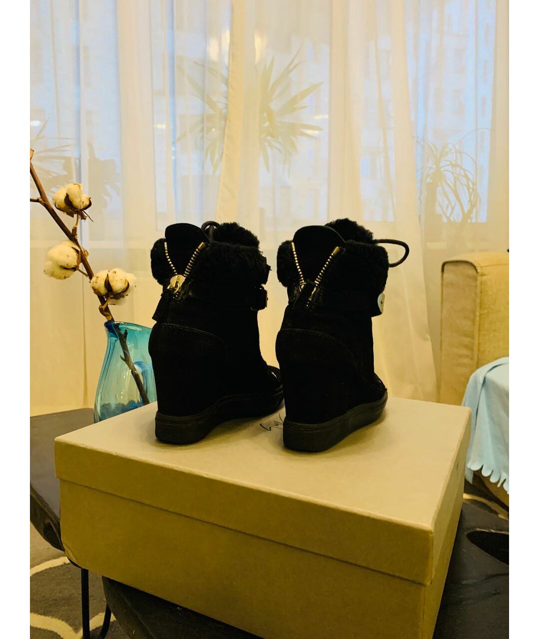 GIUSEPPE ZANOTTI DESIGN Черные замшевые ботинки, фото 3