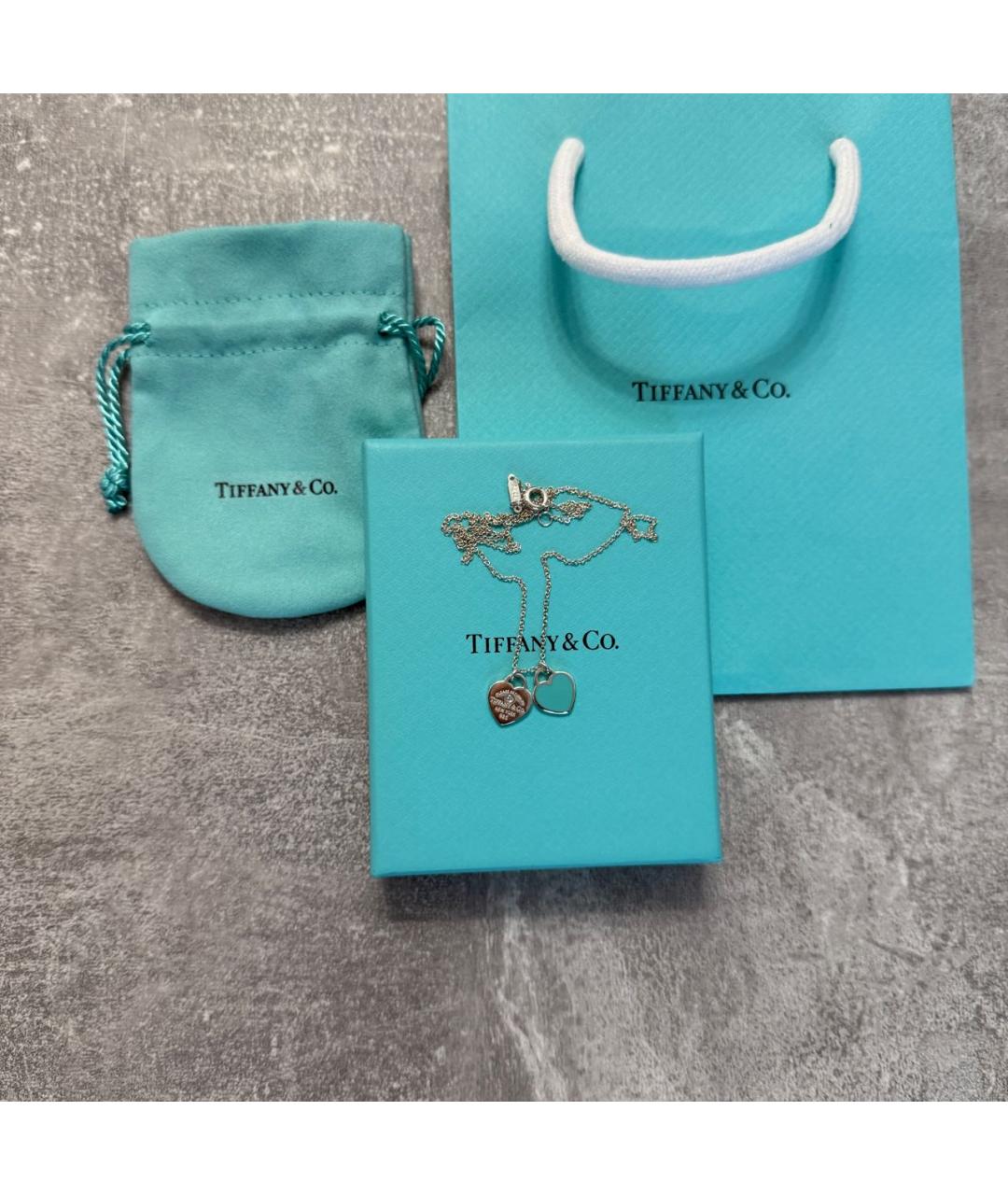 TIFFANY&CO Белая серебряная подвеска, фото 3
