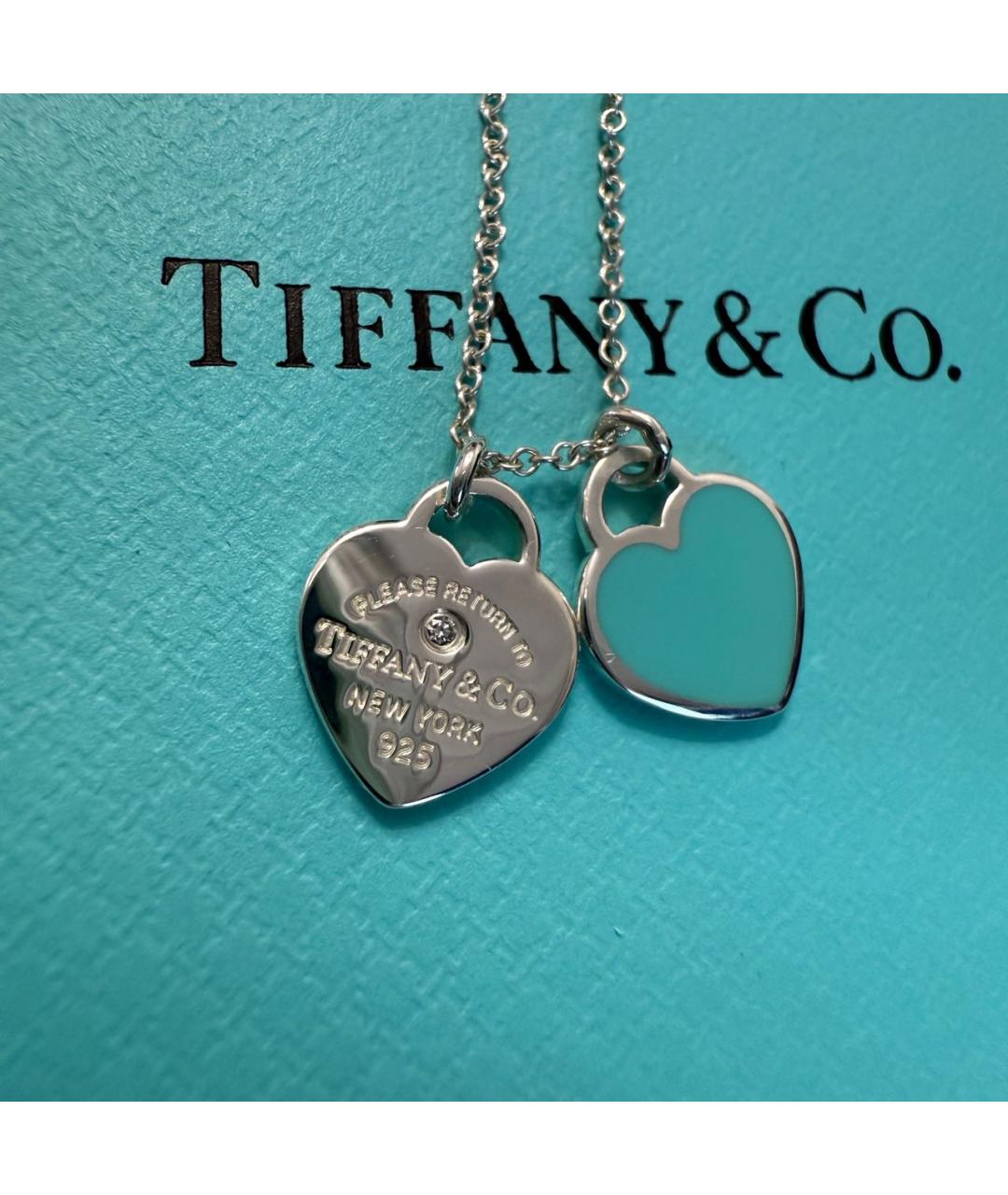 TIFFANY&CO Белая серебряная подвеска, фото 4