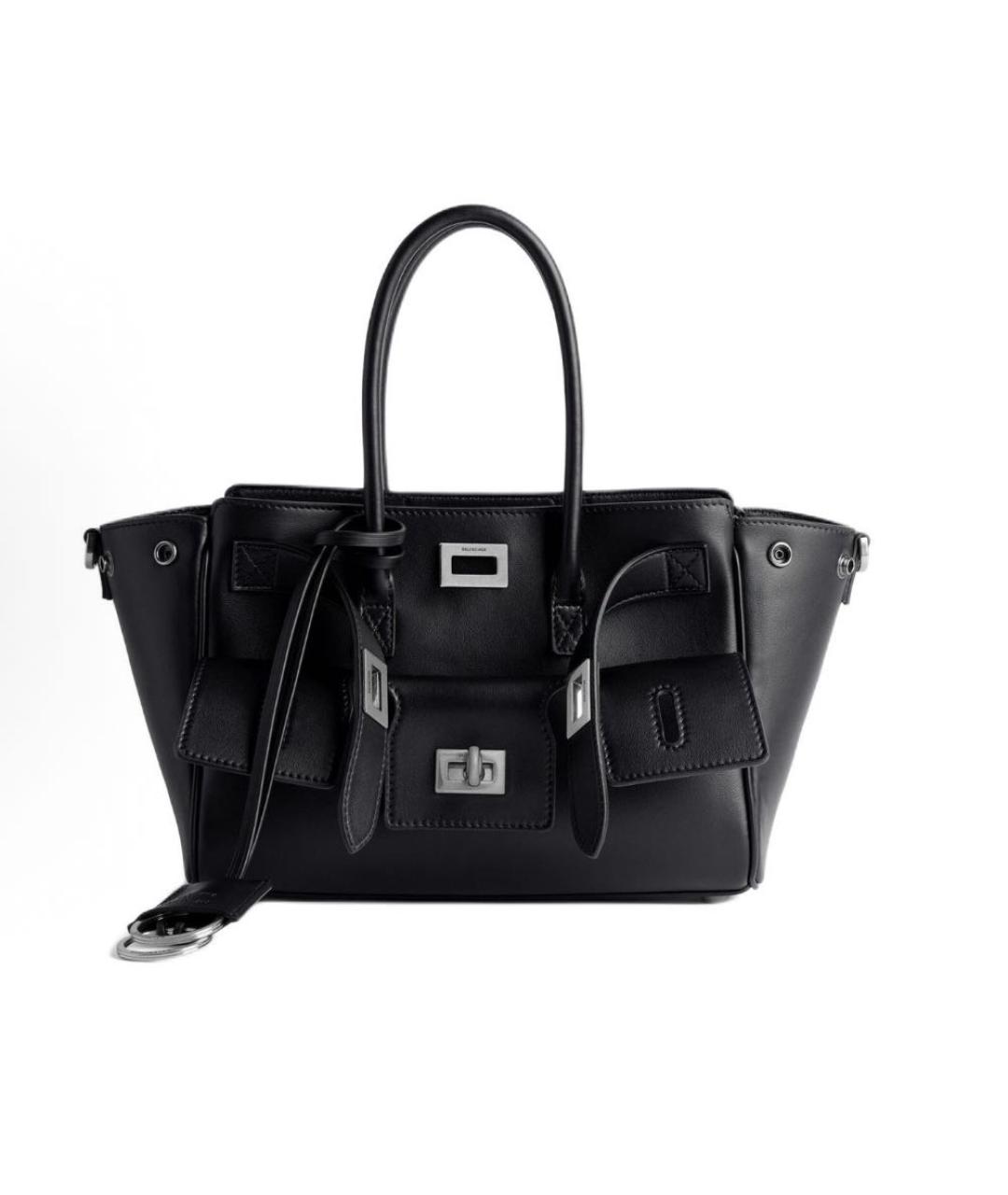 BALENCIAGA Черная кожаная сумка с короткими ручками, фото 8