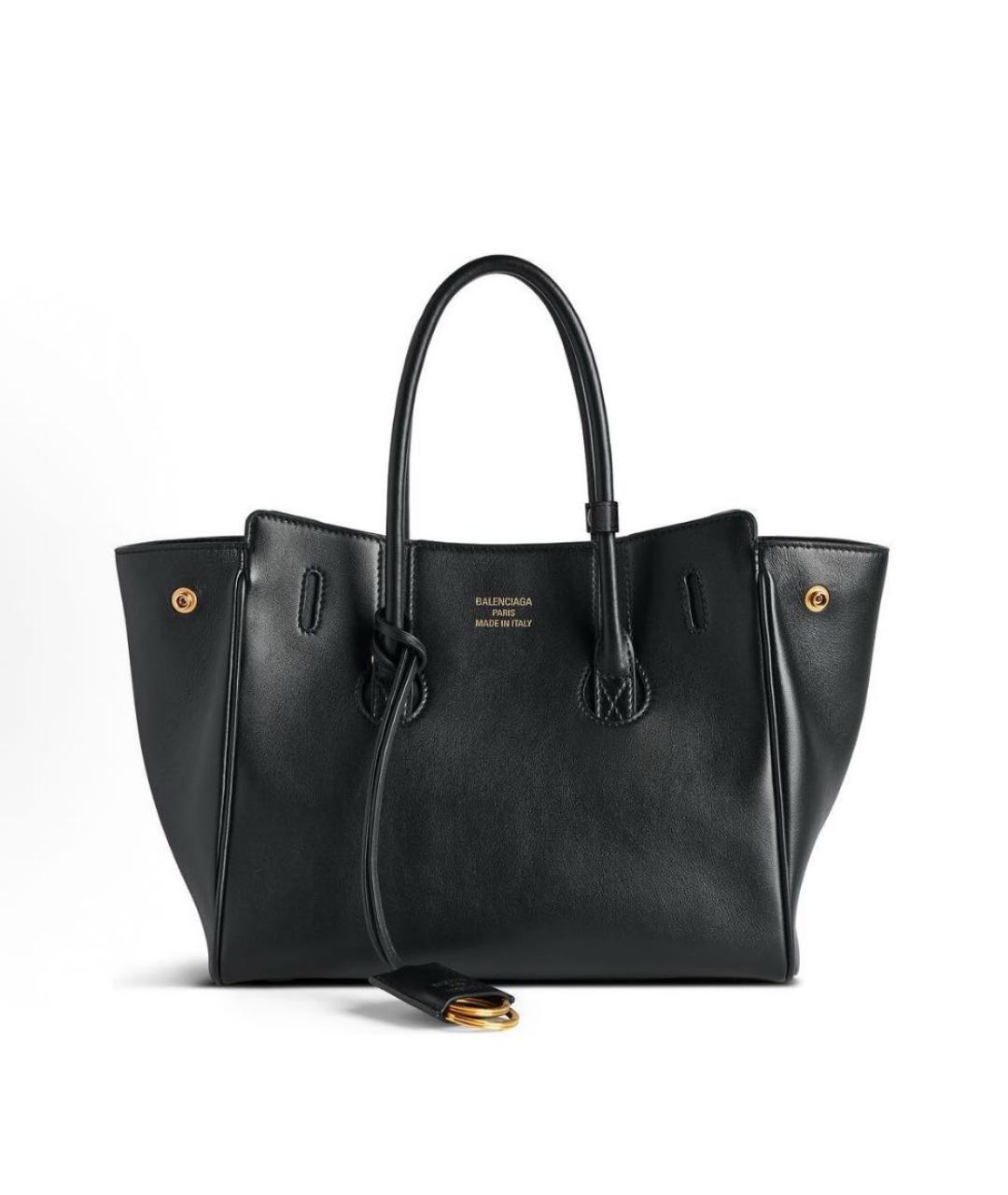 BALENCIAGA Черная кожаная сумка с короткими ручками, фото 6