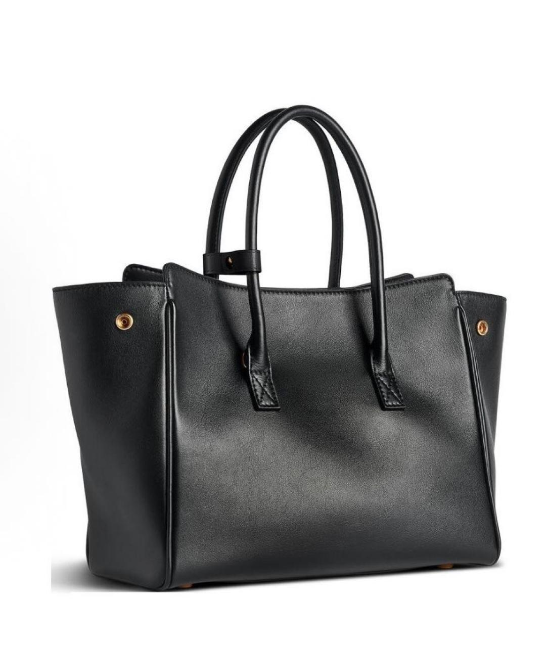 BALENCIAGA Черная кожаная сумка с короткими ручками, фото 4