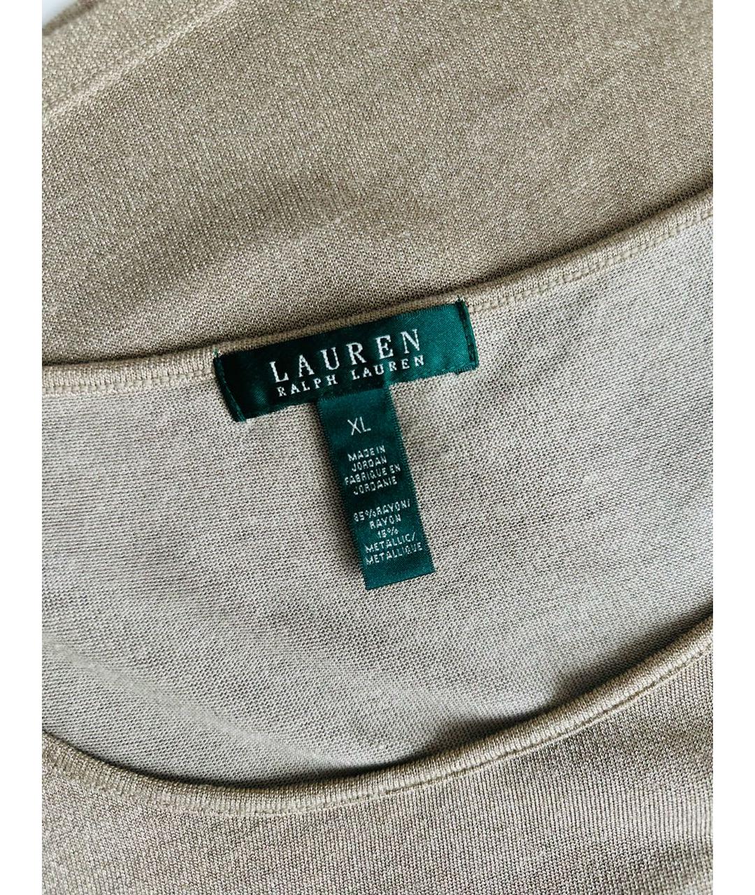 RALPH LAUREN Золотая вискозная футболка, фото 6