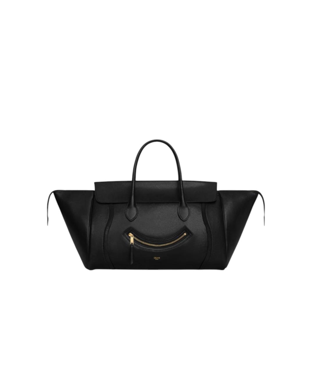 CELINE Черная кожаная сумка тоут, фото 1