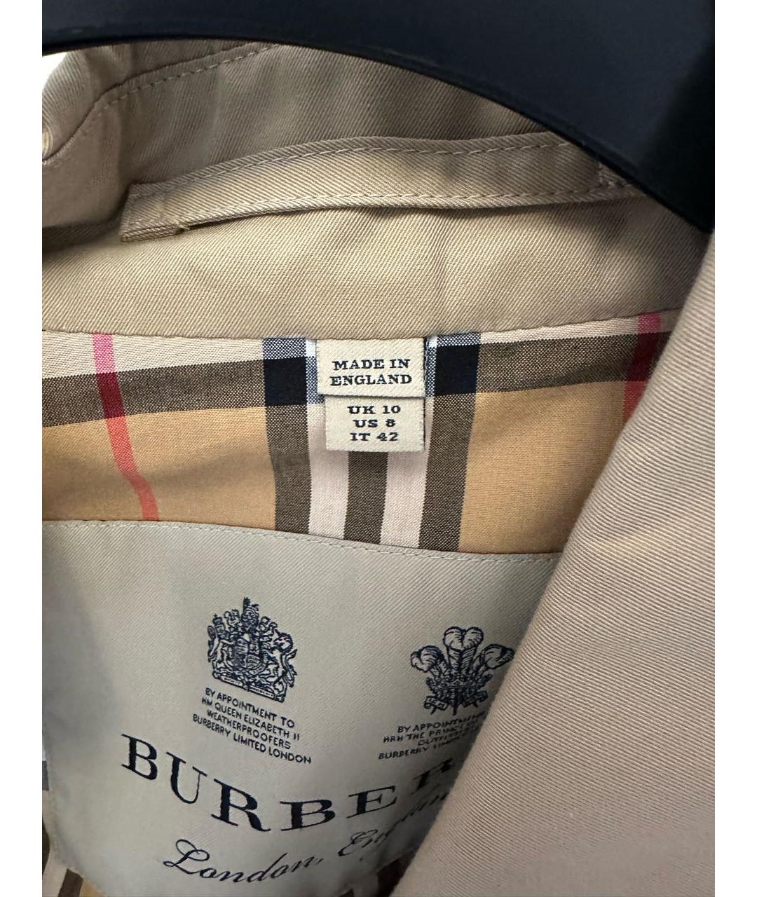 BURBERRY Бежевый тренч/плащ, фото 3