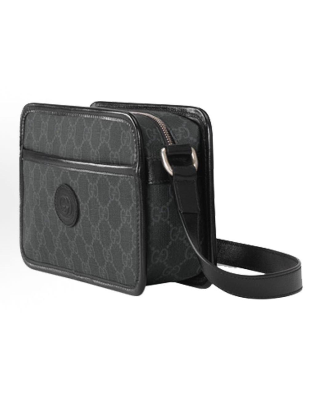 GUCCI Антрацитовая сумка на плечо, фото 2