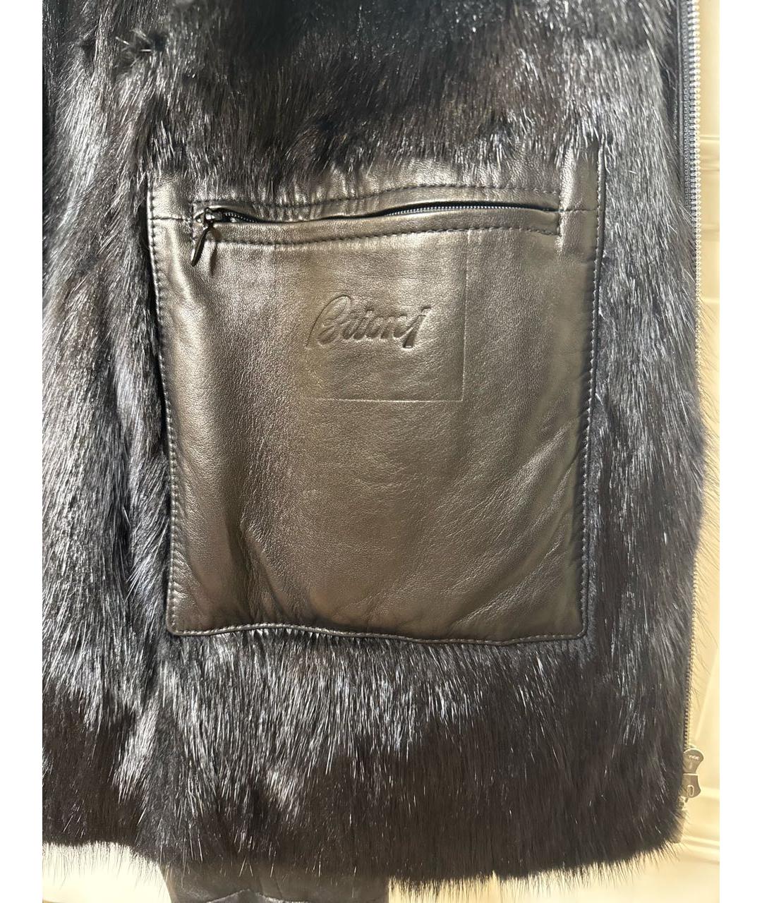 BRIONI Черная кожаная куртка, фото 6