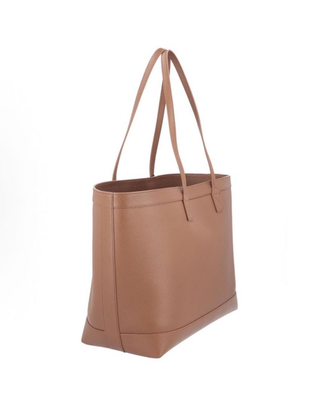 BURBERRY Коричневая кожаная сумка тоут, фото 2