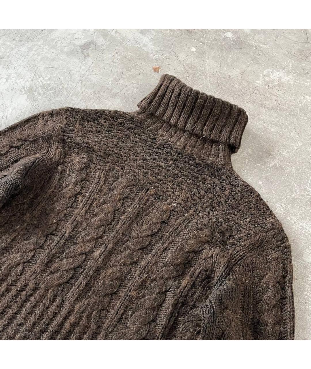 VERSACE JEANS COUTURE Коричневый шерстяной джемпер / свитер, фото 3