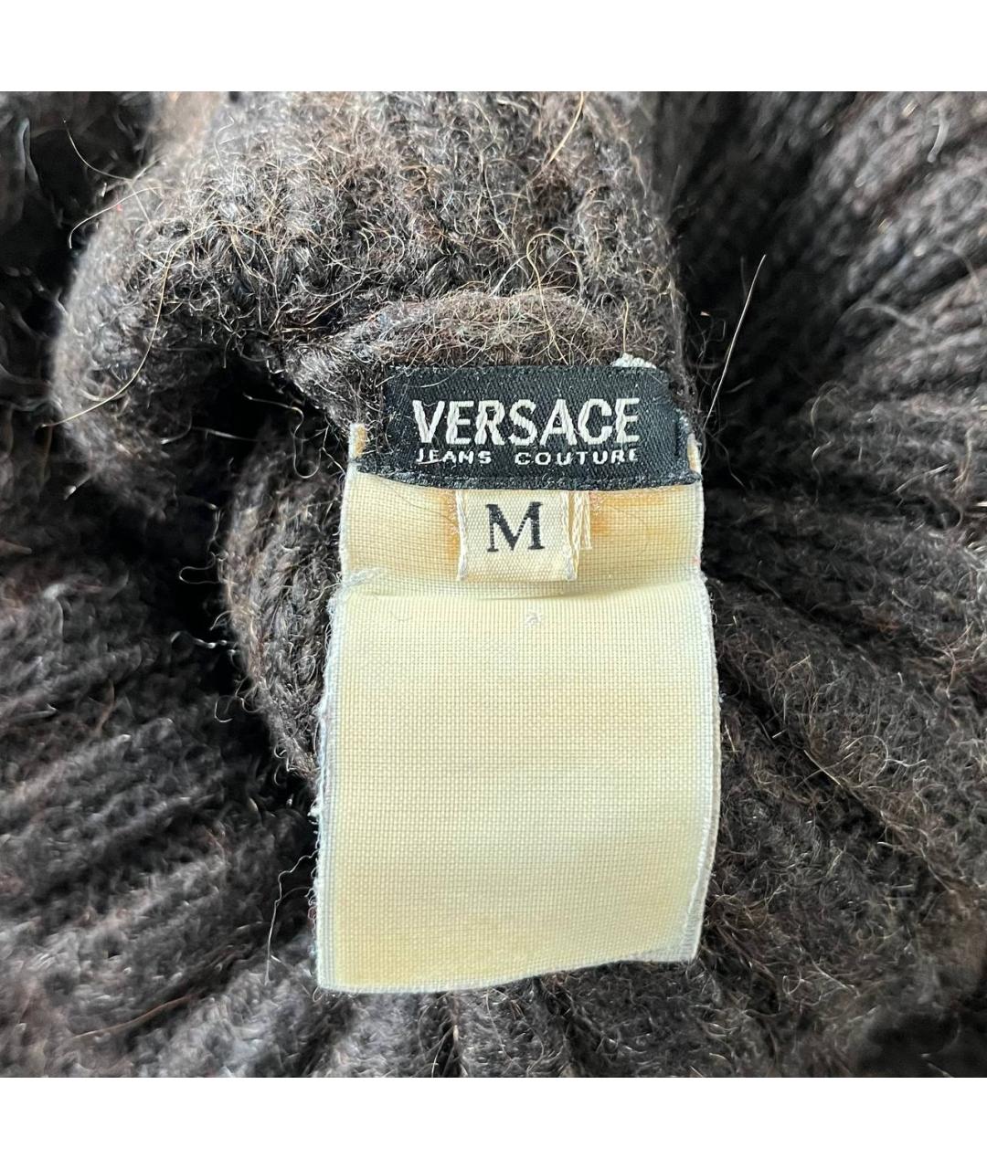 VERSACE JEANS COUTURE Коричневый шерстяной джемпер / свитер, фото 4