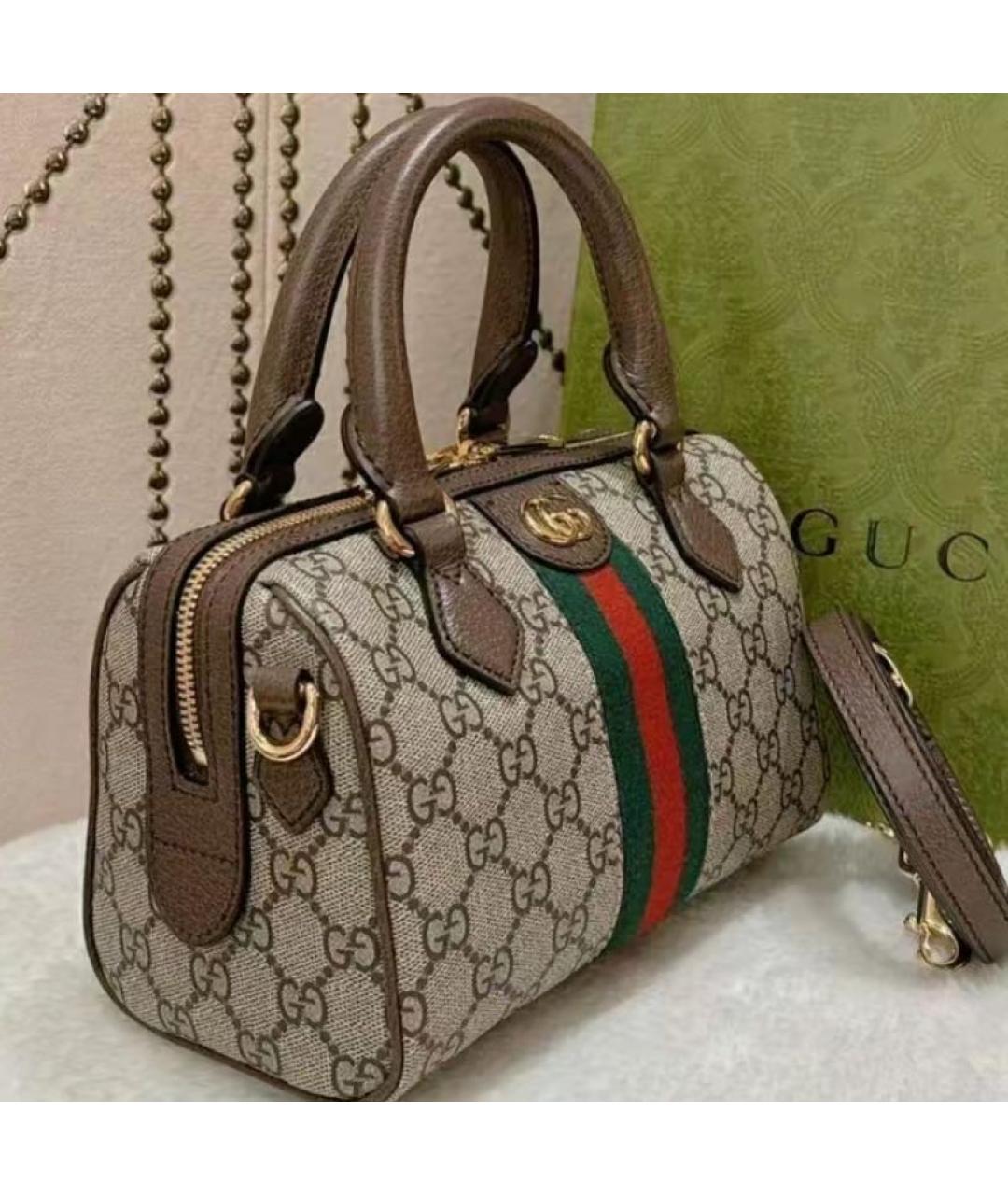 GUCCI Коричневая сумка с короткими ручками, фото 6