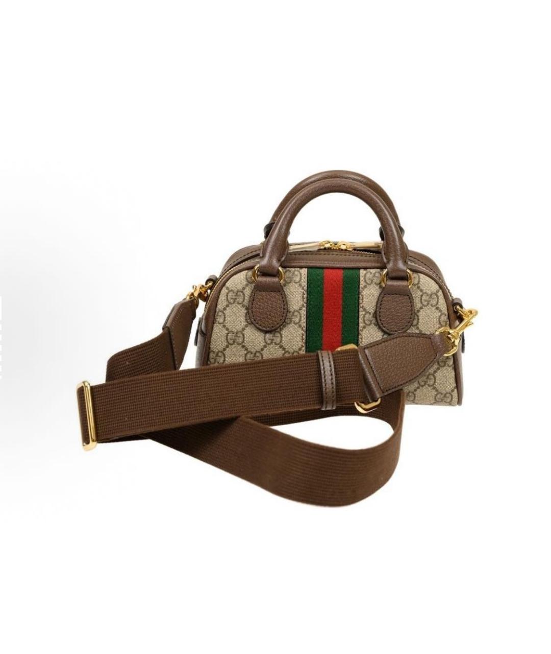 GUCCI Коричневая сумка с короткими ручками, фото 3