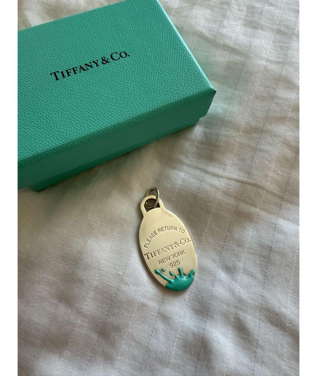 TIFFANY&CO Бирюзовый серебряный кулон, фото 7