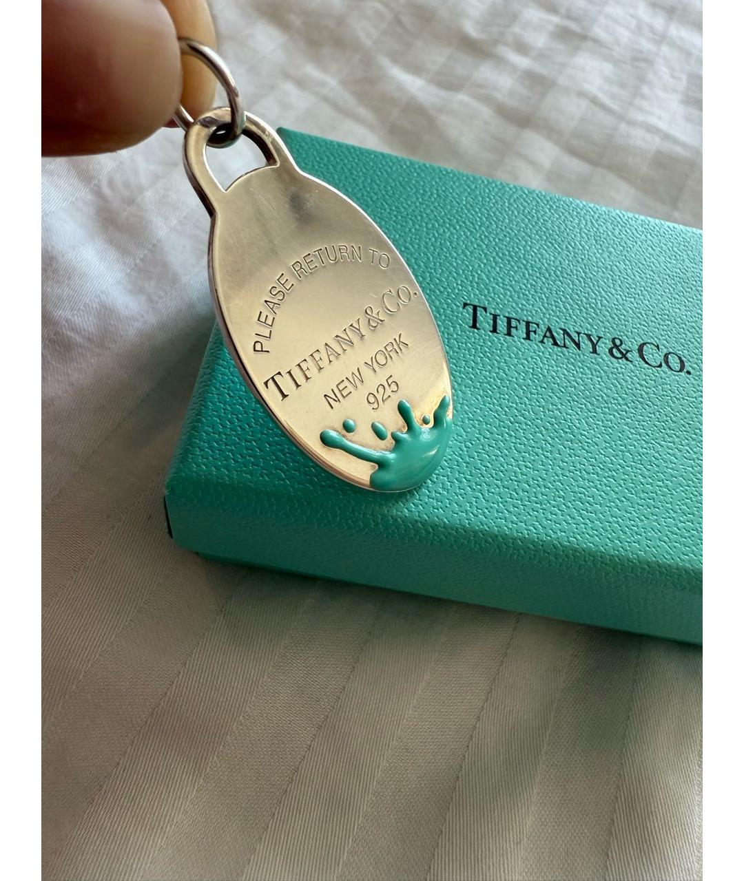TIFFANY&CO Бирюзовый серебряный кулон, фото 3