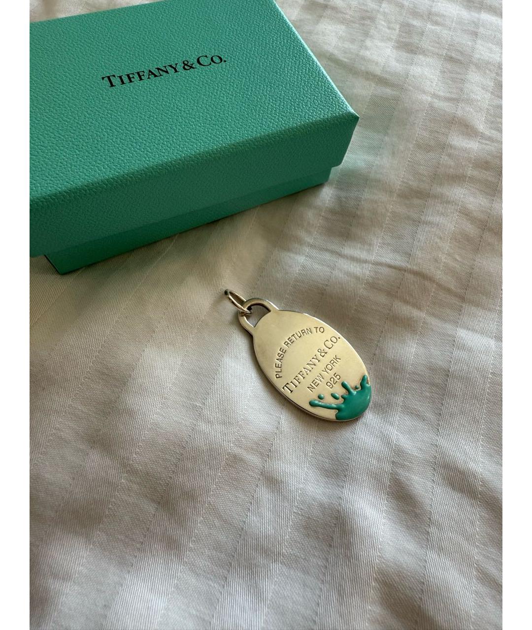 TIFFANY&CO Бирюзовый серебряный кулон, фото 4