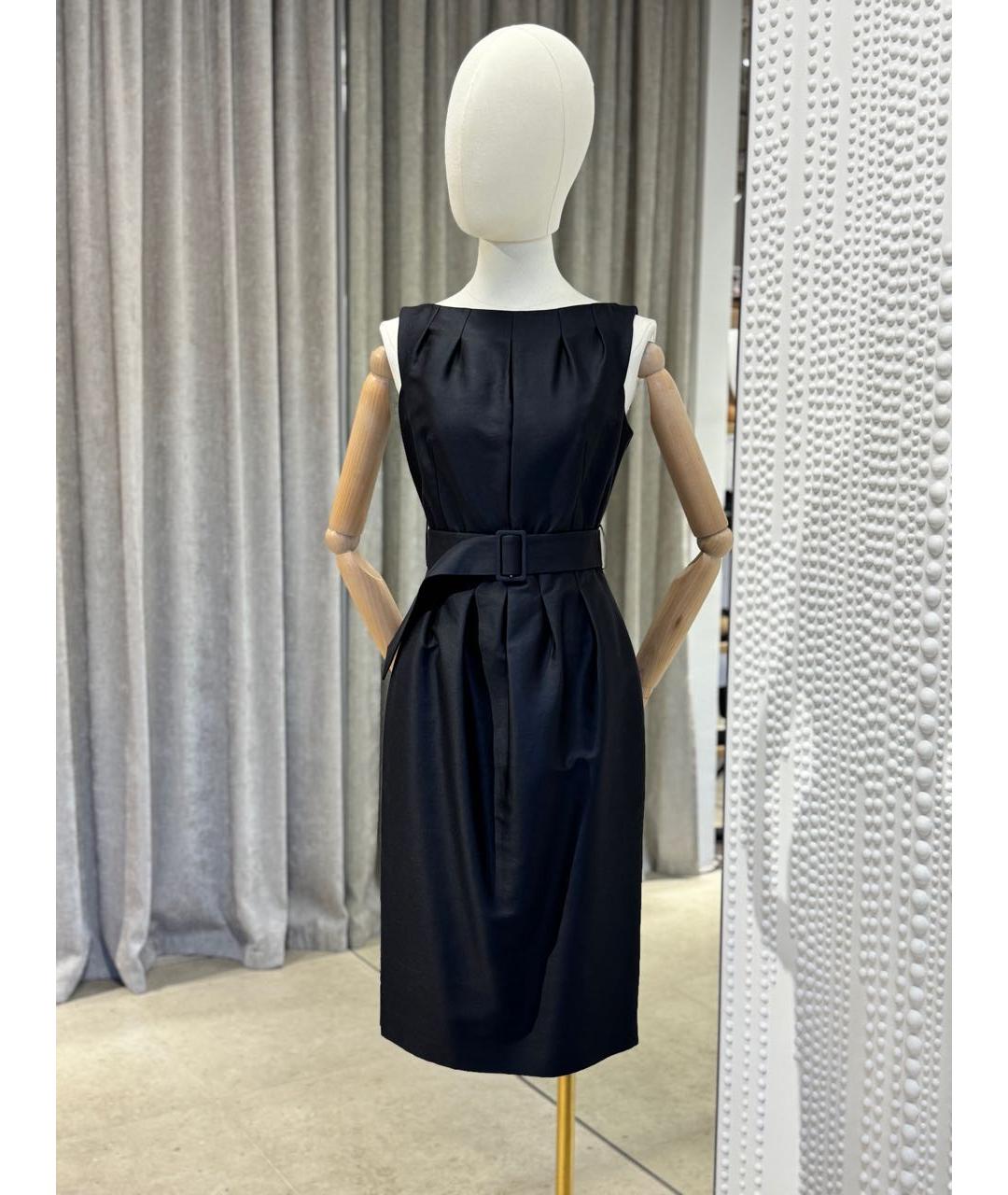 KITON Черное шерстяное коктейльное платье, фото 5