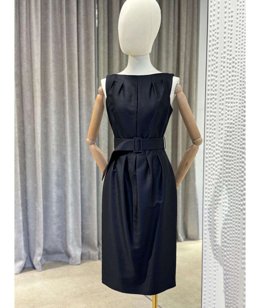KITON Черное шерстяное коктейльное платье, фото 6