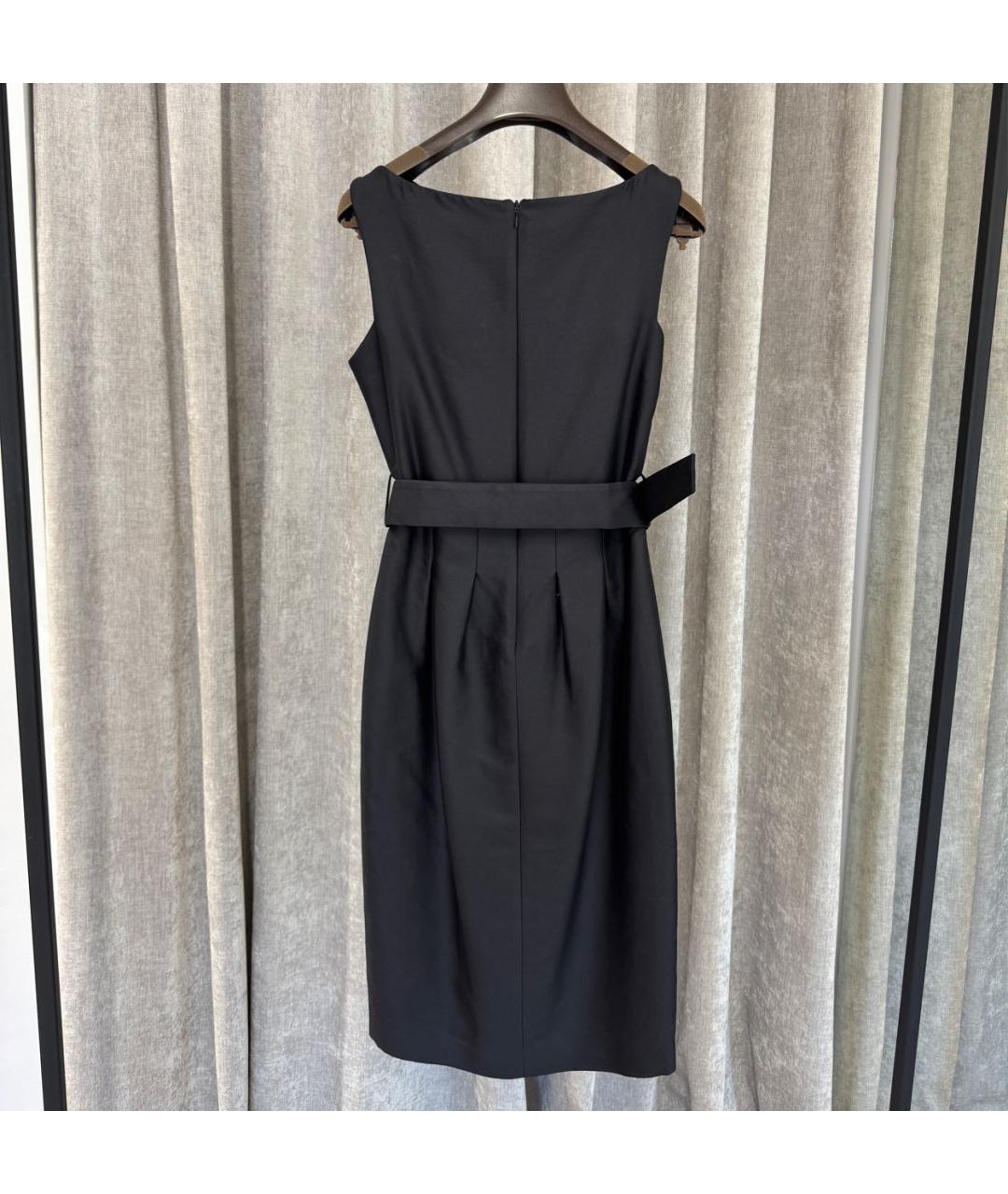 KITON Черное шерстяное коктейльное платье, фото 2