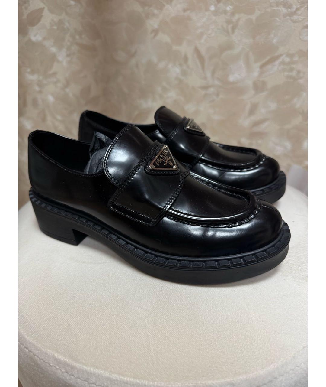 PRADA Черные лоферы из лакированной кожи, фото 7