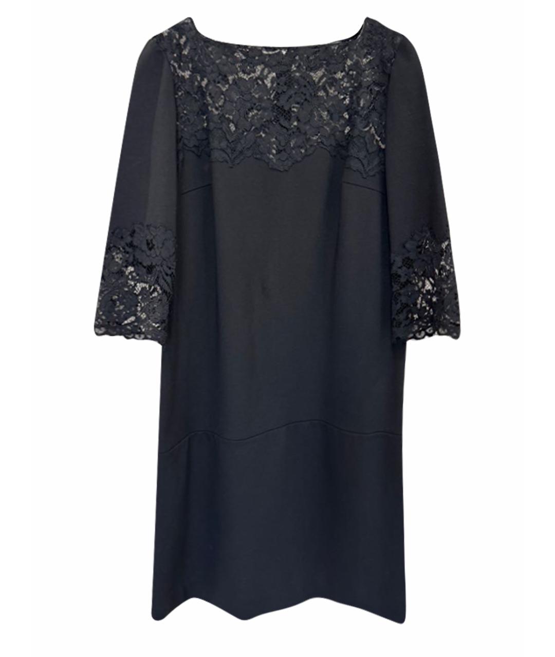 ERMANNO SCERVINO Черное шерстяное повседневное платье, фото 1
