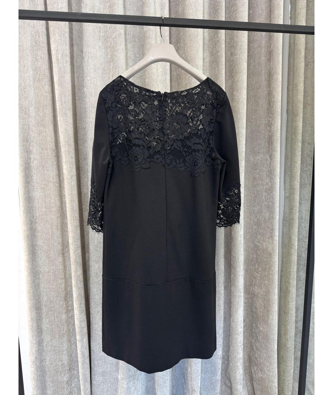 ERMANNO SCERVINO Черное шерстяное повседневное платье, фото 2