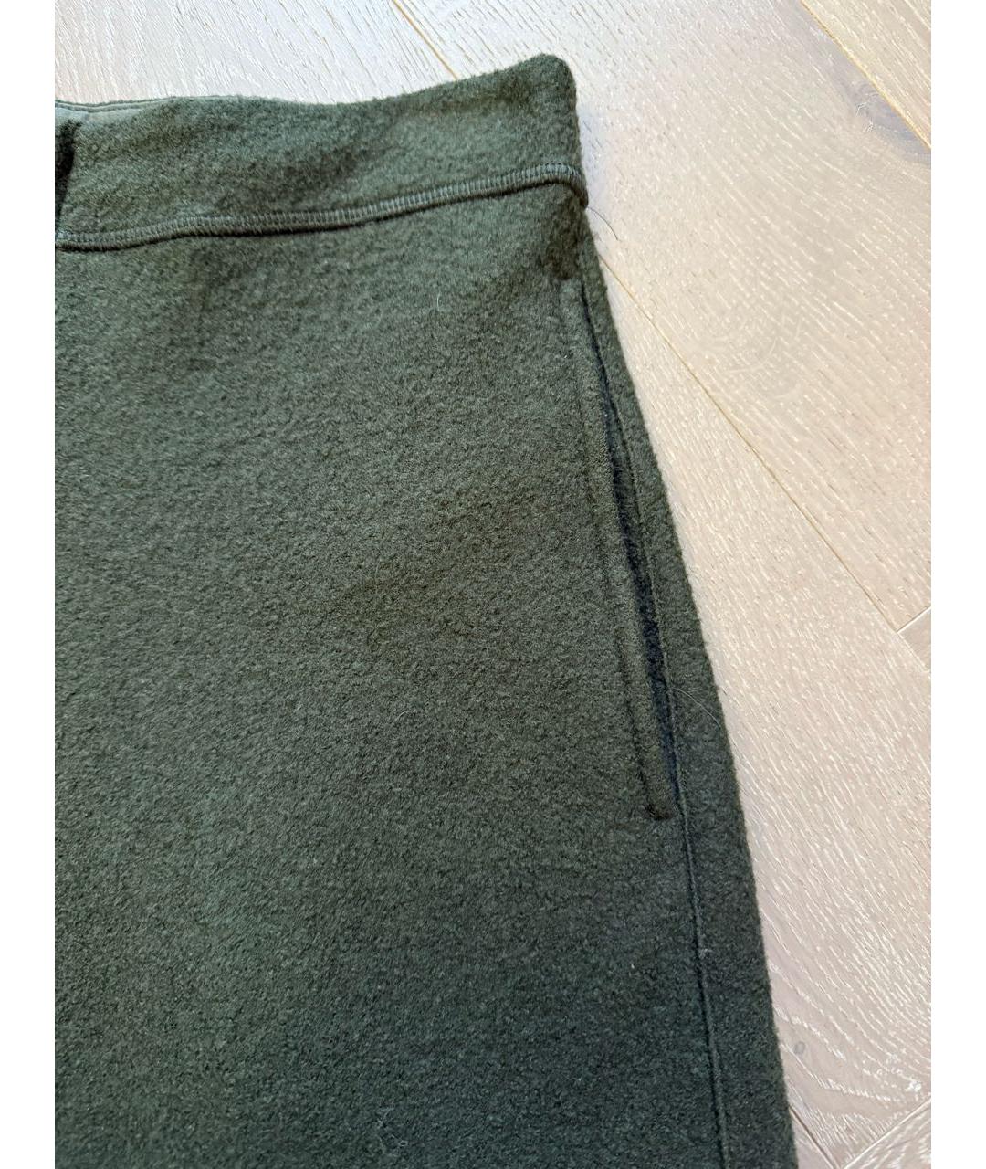 JIL SANDER Хаки шерстяные бриджи, фото 4