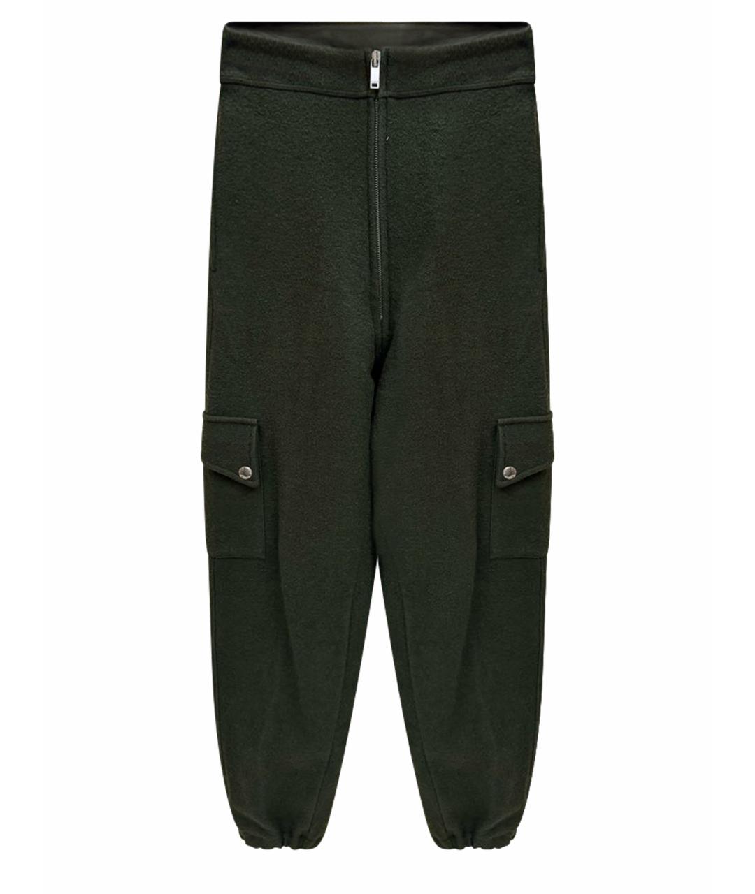 JIL SANDER Хаки шерстяные бриджи, фото 1