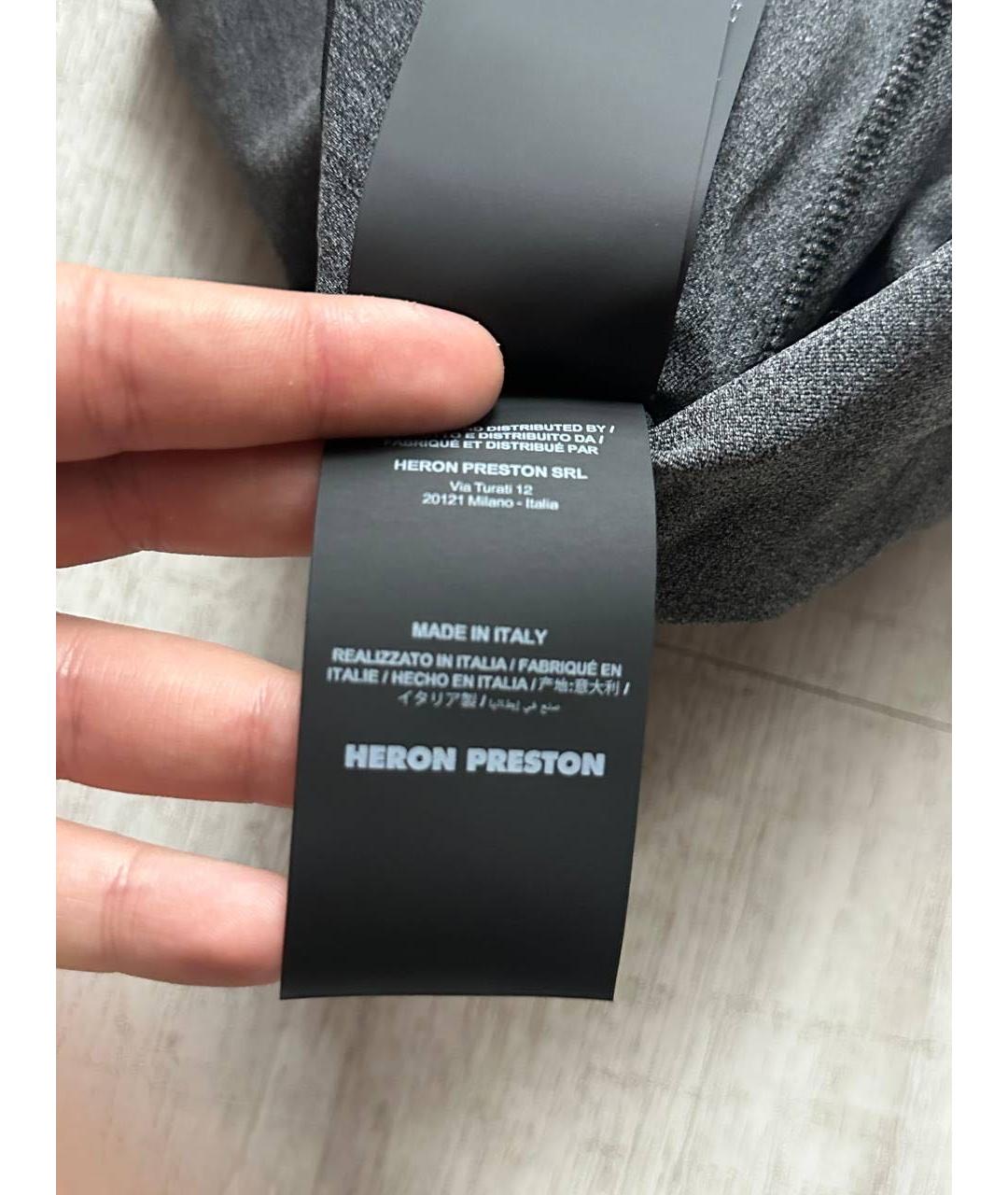 HERON PRESTON Черная хлопковая майка, фото 6
